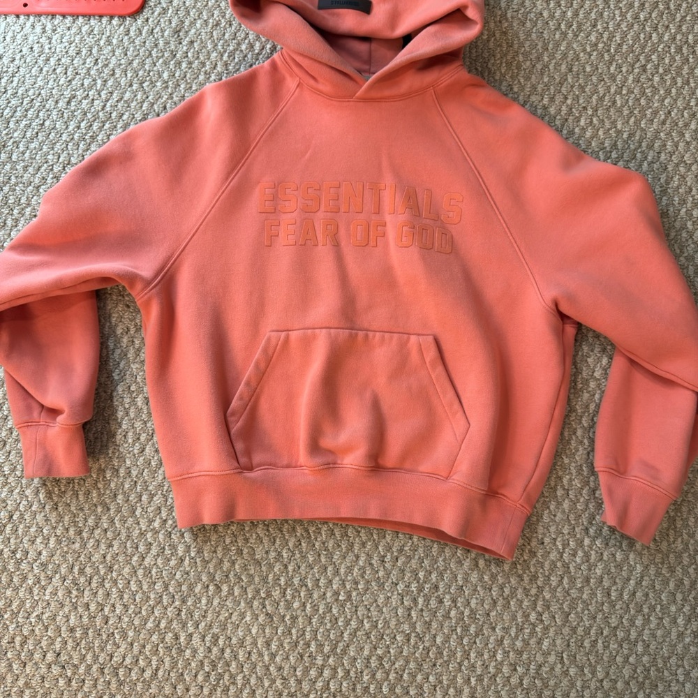 Essentials Fear of God Orange Hoodie